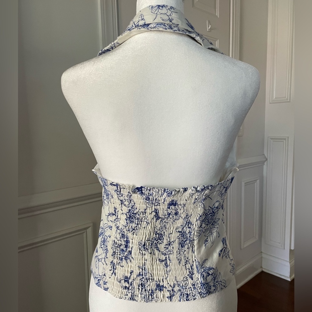 Jason Wu Linen Blend Halter Style Top Size 6 - image 4